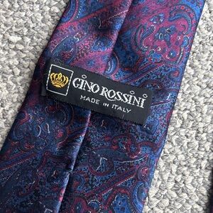 Gino Rossini - Pure 100 % silk Paisley Tie